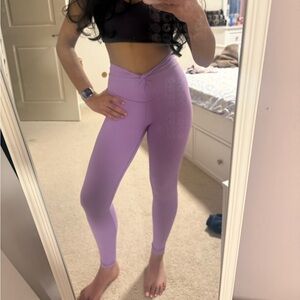 Aerie Lavender Knotted Detail High-Waisted Leggings